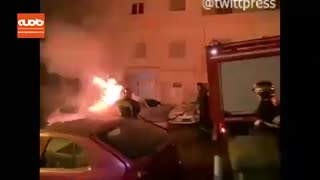 به آتش کشیدن خودروی دیپلمات ترکیه‌ای در تسالونیکی یونان