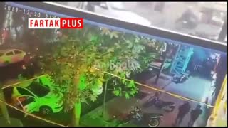 صحنه چاقو خوردن هانی کرده لات معروف تهران توسط دو موتور سوار