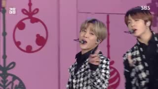 اجرای آهنگ Santa Claus is coming to town توسط جیمین و آر ام  در افتتاحیه مراسم SBS 2019