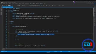 |آموزش طراحی سایت|  کار با نوار پیشرفت ساده در Bootstrap 4 |