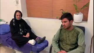 درمان بیماری از افغانستان و کاندید قطع از زیر زانو در کلینیک زخم تلما