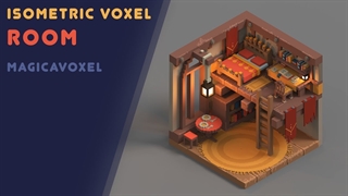 طراحی اتاق سه‌بعدی در مجیکاواکسل | MagicaVoxel