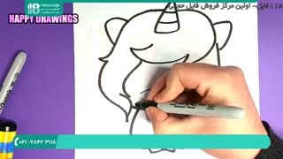 آموزش نقاشی به کودکان - اسب تک شاخ