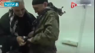 مداحی حاج قاسم سلیمانی در حضور مصطفی بدر الدین