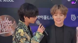 حضور بی تی اس بر روی فرش قرمز روز دوم مراسم Golden disc awards 2020 +  ترجمه فارسی در توضیحات