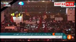 تصاویر هوایی تشییع باشکوه پیکر شهید سلیمانی در قم