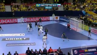 دیدار تیم های سوئد و اسلوونی در مسابقات هندبال قهرمانی اروپا یورو2020