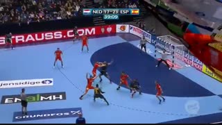 دیدار تیم های هلند و اسپانیا در مسابقات هندبال قهرمانی اروپا یورو2020