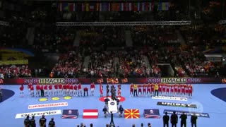 دیدار تیم های اتریش و مقدونیه در مسابقات هندبال قهرمانی اروپا یورو2020