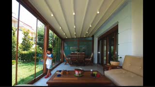 سقف تاشو رستوران -سقف اتوماتیک کافی شاپ-طراحی سقف روفگاردن-