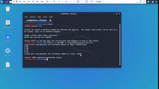 ساخت پسوردلیست در کالی با crunch