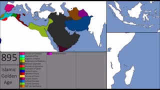نقشه تغییرات کشورهای اسلامی از سال ۶۲۲ تا ۱۴۵۳