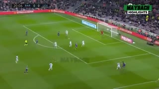 خلاصه بازی بارسلونا 2 - لوانته 1 از هفته بیست و دوم لالیگا اسپانیا