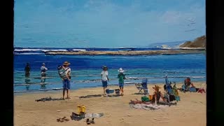 نقاشی از دریا . با تکنیک (کاردک) و رنگ روغن . دیدنی و بسیار زیبا و تکنیکی . نقاشی توسط :Catch and Release ‏ فوریهٔ 2020