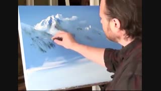 منظره زمستان برفی . رنگ روغن . نقاشی توسط (ایگور ساخاروف) نقاش و منظره ساز روس