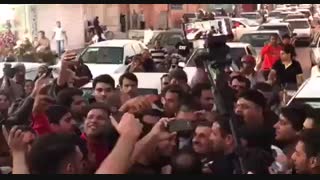 بدرقه پرشور مردم باوفای بندرعباس پس از سخنرانی دکتر احمدی نژاد