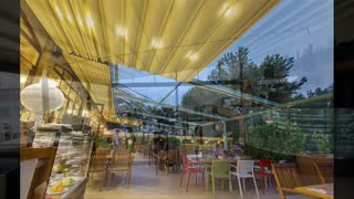 حقانی 09380039391-سقف جمع شونده حیاط رستوران- فروش سقف برقی کافی شاپ