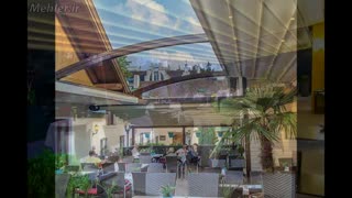 سقف کشویی تالار-سایبان جمع شونده فست فود- پوشش چادری پارکینگ-