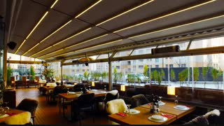 پوشش چادری باغ- پوشش برزنتی  حیاط -سایبان کنترلی رستوران-