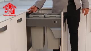 سطل زباله داخل کابینت ملونی کد 9004