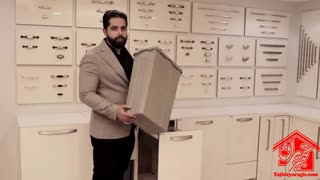 سطل زباله داخل کابینت ملونی کد 9005
