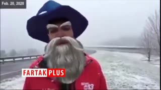 سوتی جالب خبرنگار حین گزارش زنده!