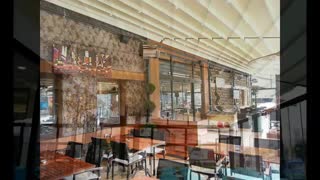 حقانی09380039391-فروش سقف برقی رستوران-سایبان جمع شونده حیاط رستوران