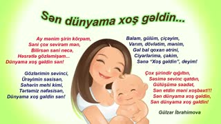 سن دۆنیاما خوْش گَلدین-شئعر