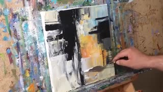 Abstract Expressionist Oil Painting Demo, Session by Artist JOSE TRUJILLO
